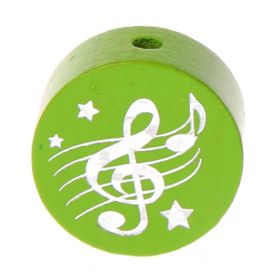 Motif bead disc clef glitter 'yellow-green' 330 in stock 